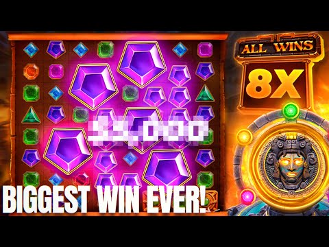 I HIT MY BIGGEST SLOT WIN EVER ON ONE SPIN??? (GEMS BONANZA)