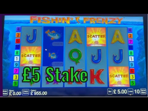 Casino Slots From Leeds – £1,000 Vs Fishin’ Frenzy @ £5 stake . What Will it Pay ?