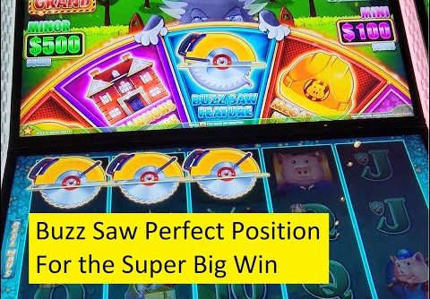 Buzz Saw Feature for the Super Big Win!! Huff n More Puff