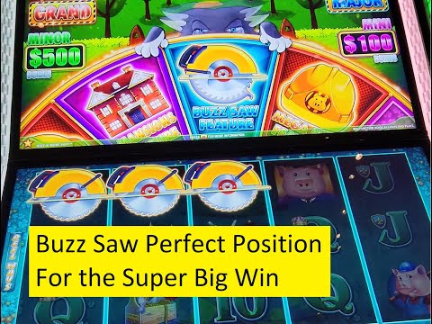 Buzz Saw Feature for the Super Big Win!! Huff n More Puff