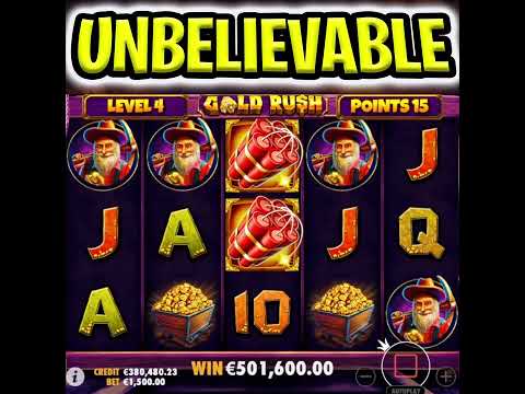 GOLD RUSH SLOT 😵 €1.500 BET MEGA JACKPOT 🔥 BIG WIN OMG THIS IS HUGE‼️ #shorts