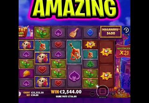 MUERTOS MULTIPLIER 🤑 SLOT THE BEST FREE SPIN EVER 🔥 SO MANY BIG WINS‼️ #shorts