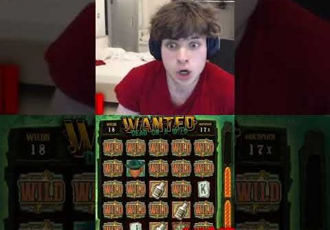 Mega Win At Wanted Slot 5000x!!😱 #casino #slots #bigwin #shorts