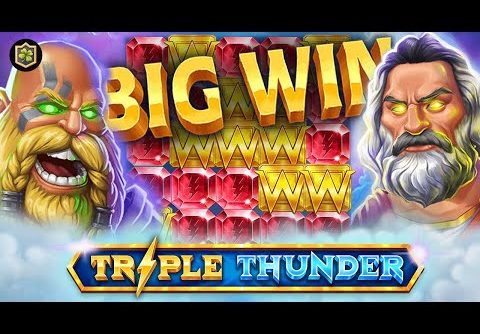 Mega EPIC Big WIN 💥 Triple Thunde 💥 New Online Slot Win – Tom Horn Gaming – All Functions