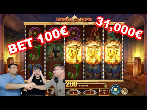 💥 31.000€ BIG WIN!!! LEGACY OF DEAD ☠️ BET MAX GIOCATE PAZZE EXESLOT SLOT ONLINE