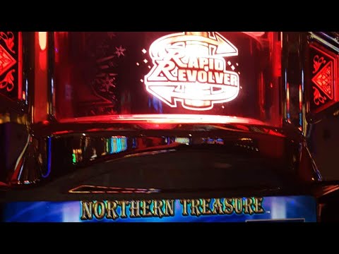 Konami Rapid Revolver Northern Treasure slot- Free Games feature with BIG win!- Seneca Allegany