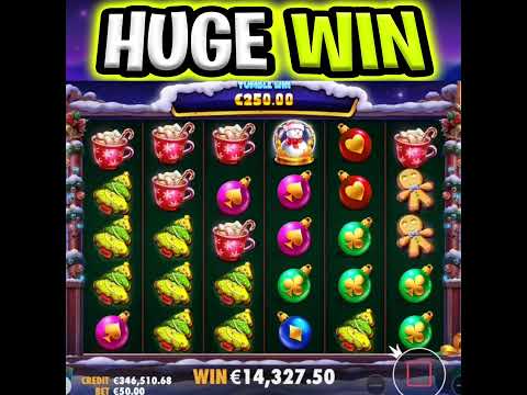 WAIT FOR THE MEGA JACKPOT BIG WIN 🤑 SANTA’S GREAT GIFT SLOT‼️ #shorts