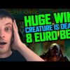 HUGE WIN ON €8 BET, CREATURE FROM THE BLACK LAGOON SLOT!