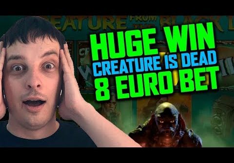 HUGE WIN ON €8 BET, CREATURE FROM THE BLACK LAGOON SLOT!