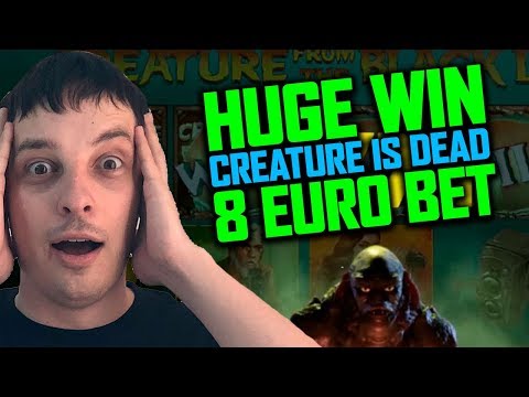 HUGE WIN ON €8 BET, CREATURE FROM THE BLACK LAGOON SLOT!