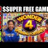 Super Free Games Pays HUGE On Wonder 4 Buffalo Gold Slot Machine!!!