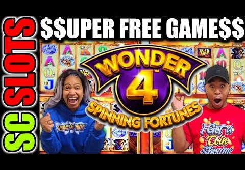 Super Free Games Pays HUGE On Wonder 4 Buffalo Gold Slot Machine!!!