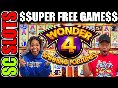 Super Free Games Pays HUGE On Wonder 4 Buffalo Gold Slot Machine!!!