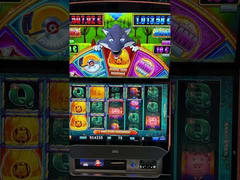 Slot machine Huff n’ More Puff winning wheel feature Mega Hat, demo play bonus rewards