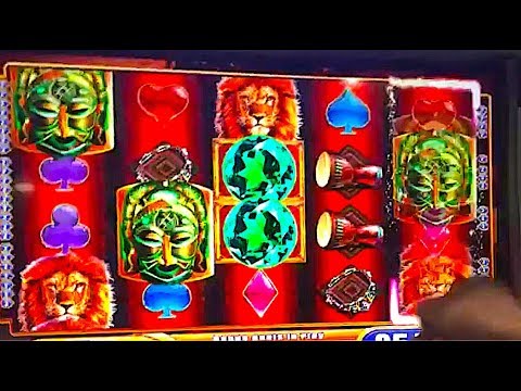 MEGA BIG WIN!!! King of Africa WMS Slot Machine Bonus Win!