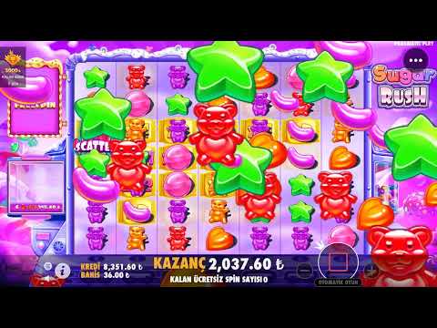 SUGAR RUSH | YİNE YENİ YENİDEN TATLI’MI TATLI BİG WİN!!! #sugarrush#sugarrushslot#slot