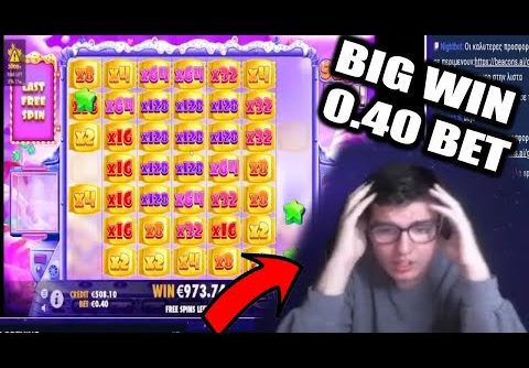 😱SUGAR RUSH BIG WIN 0.40 BET | NEW SLOTS STREAMER