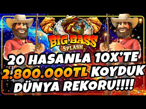 Big Bass Splash Max Win | 2.800.000 TL DÜNYA REKORU | HASAN’A 10x İLE MAX WİN KOYDUK | #maxwin #slot