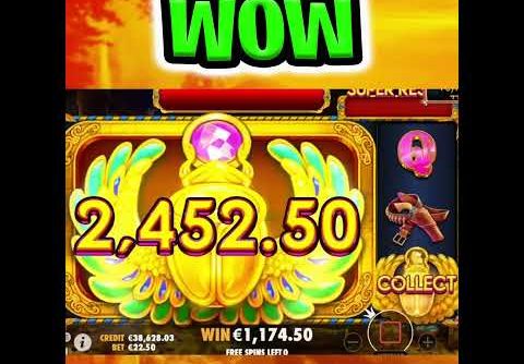 FINALLY SUPER SPIN WIN 🤑 ON SCARAB QUEEN SLOT MAX BET‼️ #shorts