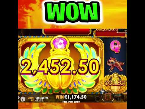 FINALLY SUPER SPIN WIN 🤑 ON SCARAB QUEEN SLOT MAX BET‼️ #shorts