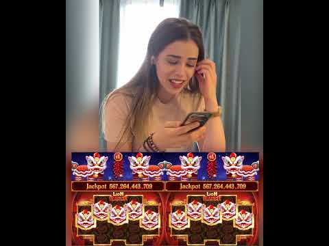 OMG I got a super big WIN in Jackpot Island Slots Lion Dance