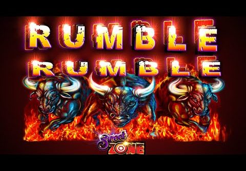 SUPER BIG WIN! FULL SCREEN OF WILDS on RUMBLE RUMBLE SLOT MACHINE POKIE