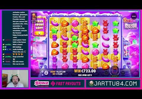 Super Big Win From Sugar Rush Slot!!