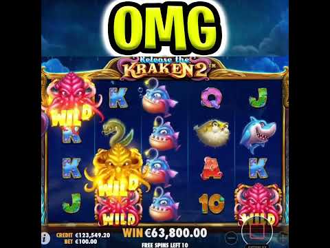 RELEASE THE KRAKEN 2 😵 SLOT MEGA BIG WIN 🔥 FREE SPIN SUPER BONUS‼️ #shorts