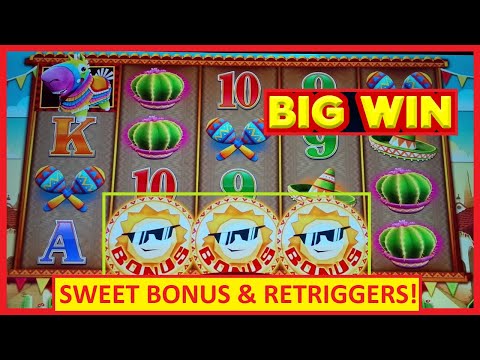 Retriggers → BIG WIN! Pop’N Pays Piñatas Ole and Sweet Spin Slots!