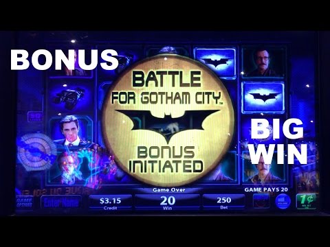 Batman The Dark Knight Live Play with BONUS and BIG WIN Slot Machine