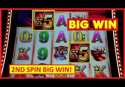 2nd Spin → HUGE WIN! Buffalo Grand Deluxe Slot – WHEEL FRENZY!