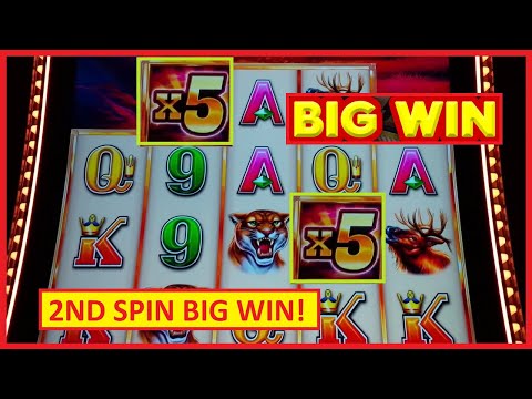 2nd Spin → HUGE WIN! Buffalo Grand Deluxe Slot – WHEEL FRENZY!