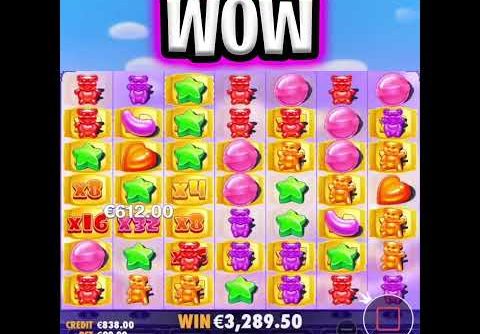 SUGAR RUSH €90 BET 🤑 EPIC SLOT BIG WIN BONUS‼️ #shorts