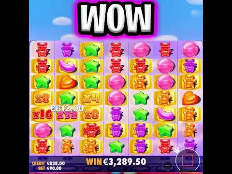 SUGAR RUSH €90 BET 🤑 EPIC SLOT BIG WIN BONUS‼️ #shorts