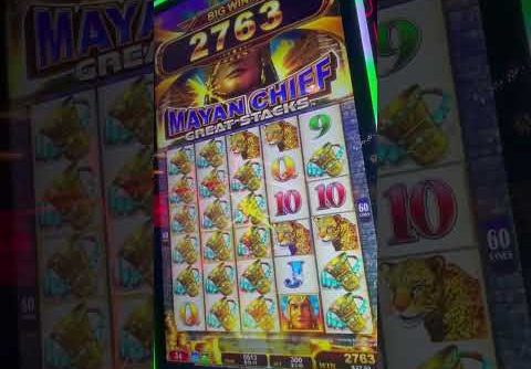 BIG WIN🎉 MAYAN CHIEF GREAT STACKS LINE HIT‼️ #slots #casino #shorts