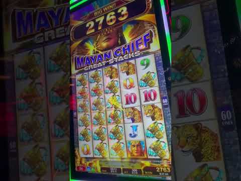 BIG WIN🎉 MAYAN CHIEF GREAT STACKS LINE HIT‼️ #slots #casino #shorts