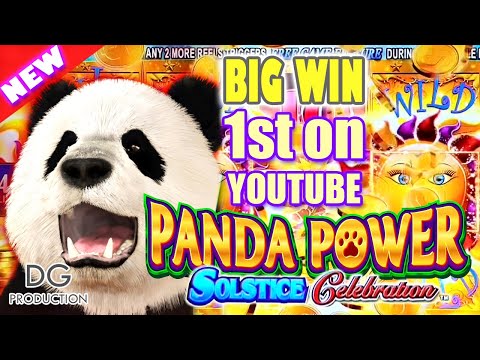 💥 1ST ON YOUTUBE 💥 Panda Power Solstice Celebration Slot Machine Big Huge Win Bonus Wheel Multiplier