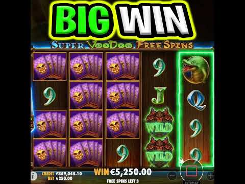 VOODOO MAGIC SLOT 😮 €250 MAX BET BIG WIN BONUS‼️ #shorts