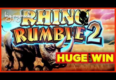 Super Free Game → HUGE WIN! Rhino Rumble 2 Slot – I ALMOST HAD IT ALL!