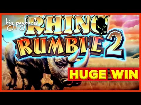 Super Free Game → HUGE WIN! Rhino Rumble 2 Slot – I ALMOST HAD IT ALL!