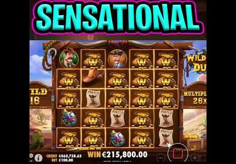 SUPER RARE BIG WIN 😮 WILD WEST DUELS 🔥 SUPER BONUS MAX BET OMG‼️ #shorts