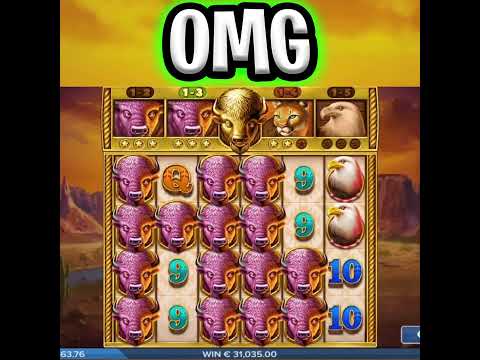 BUFFALO TORO SLOT SUPER MEGA BIG WIN 🤑 OMG SO CLOSE FOR A FULL LINE‼️ #shorts