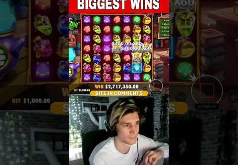 XQC MEGA WINS!! #xqc #biggestwin #slots #casino #bigwin