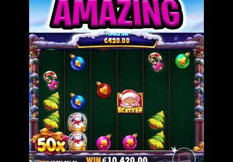 SANTA’S GREAT GIFTS SLOT 🤑 MEGA BIG WIN 🔥 ON THE FRIST SPIN OMG‼️ #shorts