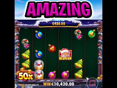 SANTA’S GREAT GIFTS SLOT 🤑 MEGA BIG WIN 🔥 ON THE FRIST SPIN OMG‼️ #shorts