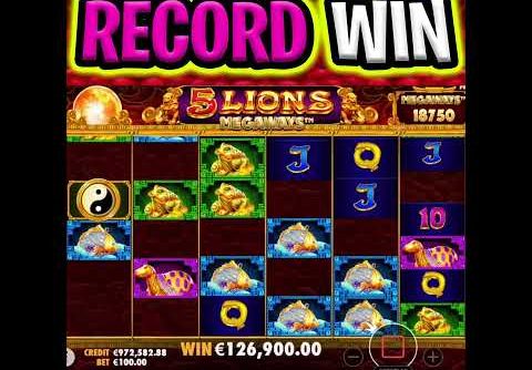 MY BIGGEST SLOT WIN EVER 😵 5 LIONS MEGAWAYS 🔥 OMG UNBELIEVABLE‼️ #shorts