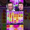 INSANE CLUSTERS On SUGAR RUSH!! (BONUS BUYS) #slots #casino #sugarrush #shorts