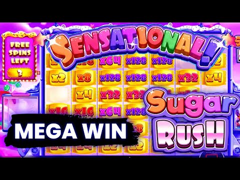 HUGE WIN On SUGAR RUSH  (2 Retriggers) | Pragmatic Play Slot ($0.20 Bet)