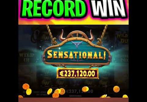 MY BIGGEST RECORD WIN 😮 WILD WEST DUELS 🔥 SLOT €600.000 JACKPOT BONUS‼️ #shorts