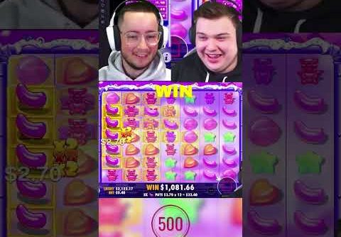 MASSIVE CLUSTERS On SUGAR RUSH!! (BONUS BUYS) #slots #casino #sugarrush #shorts